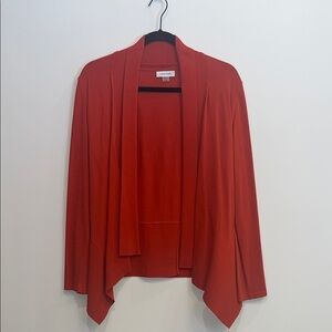 Calvin Klein Women's Orange Open Front Sweater